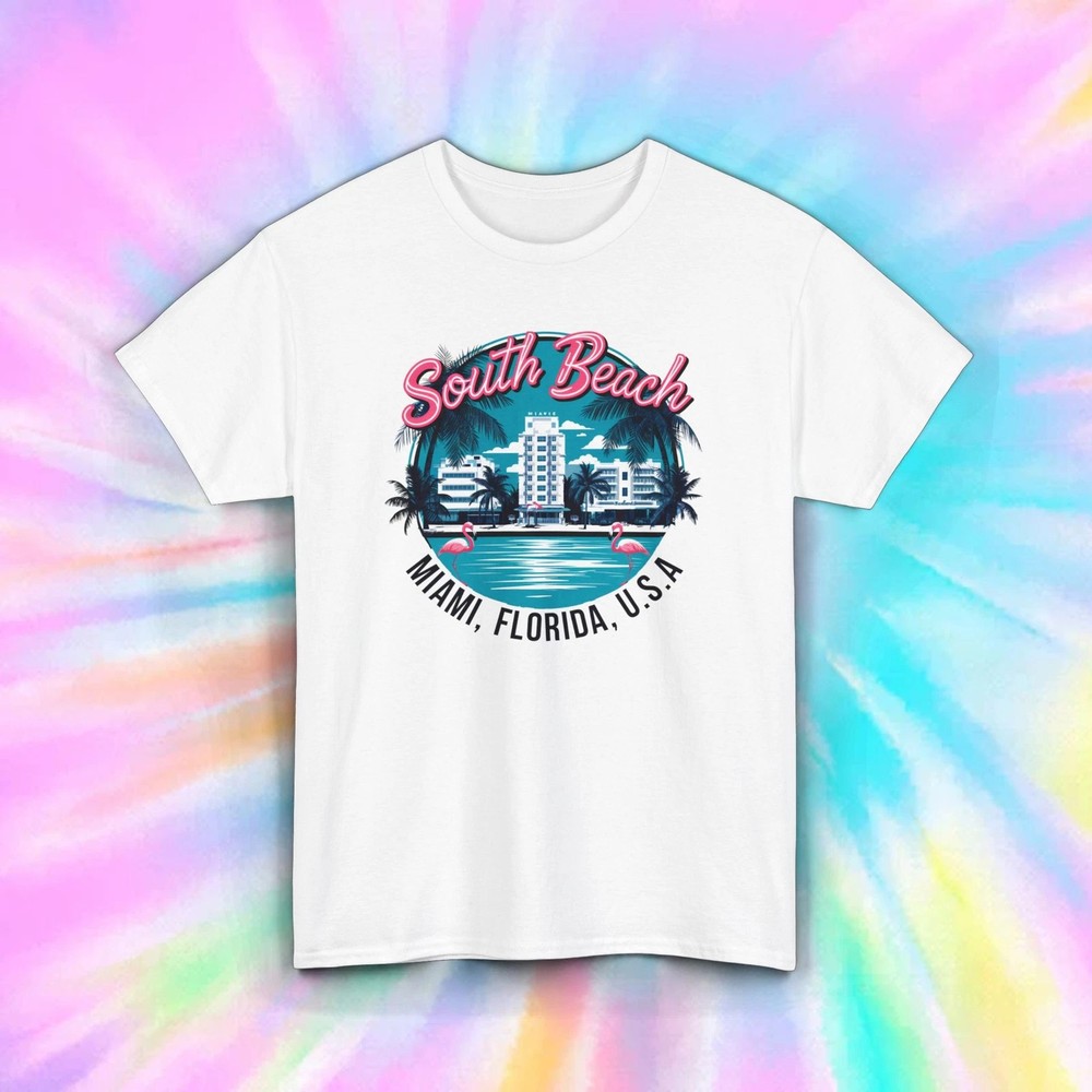 South Beach Miami T-Shirt | Florida Coastal Graphic Tee | Beachwear Souvenir