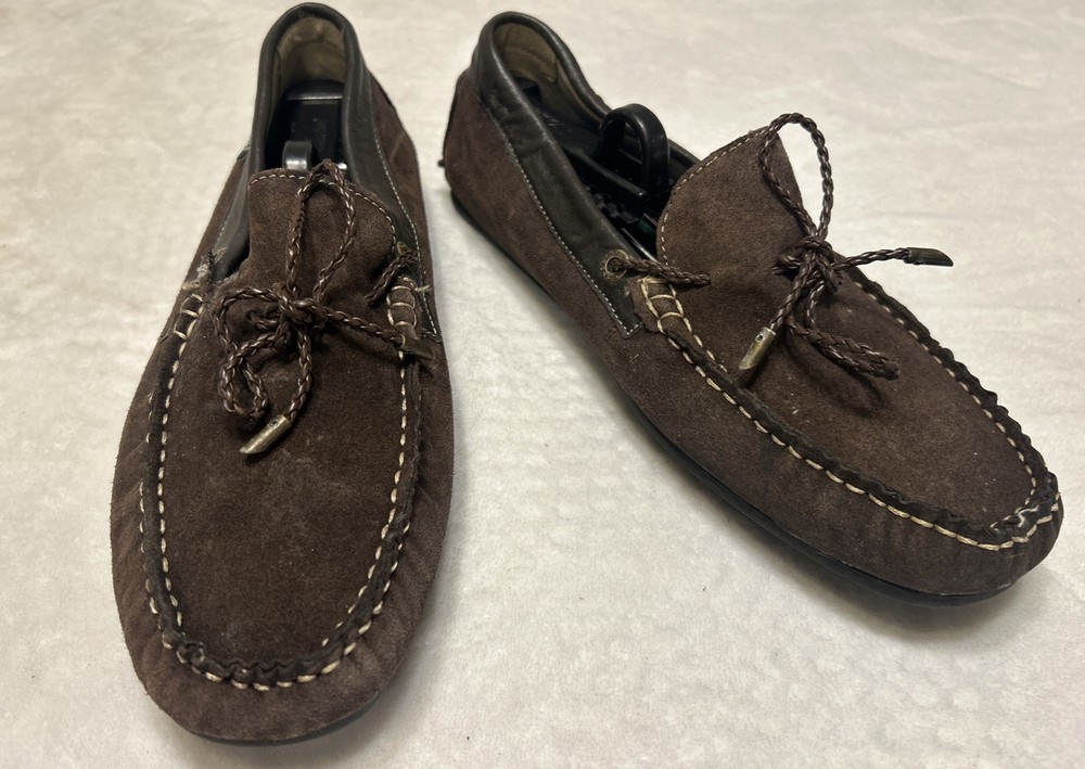 Bass Men’s Shoes Size 9.5 Brown Loafers Moccasins Slip On Casual Boat Shoes