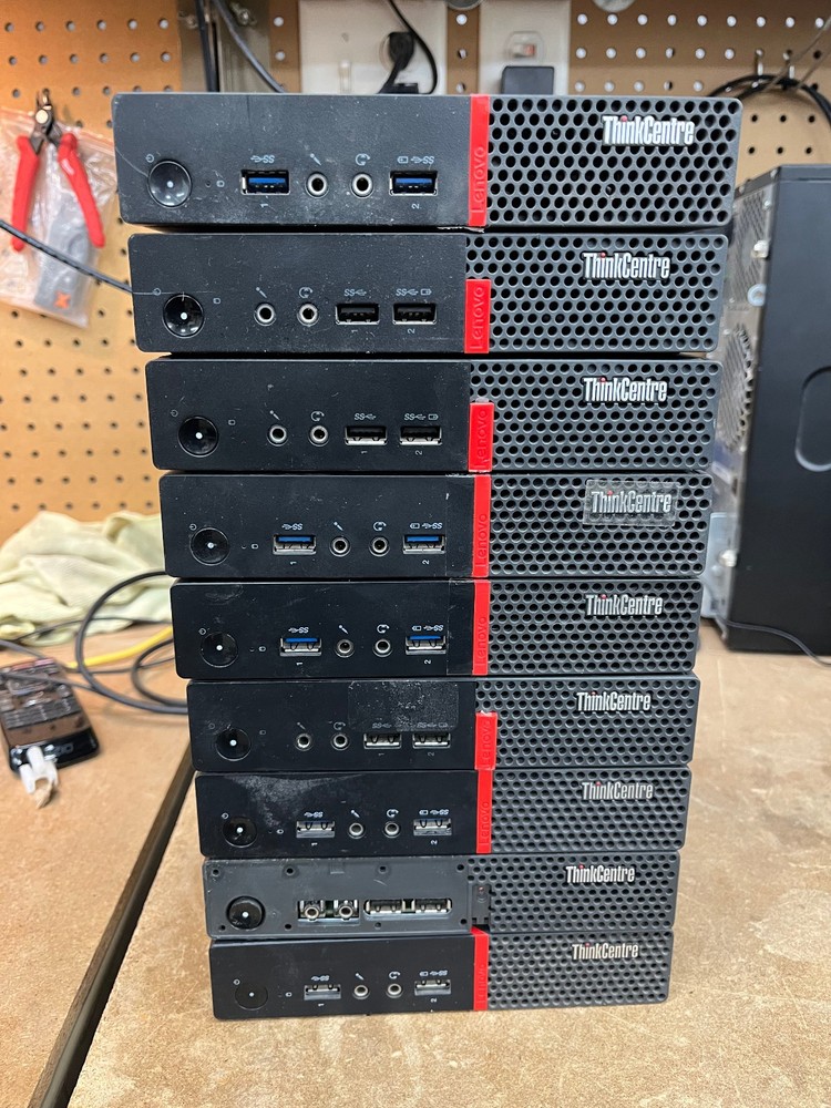 Lot of 9 - AS-IS Lenovo ThinkCenter M700 M710q M910q Verified POST No RAM/SSD