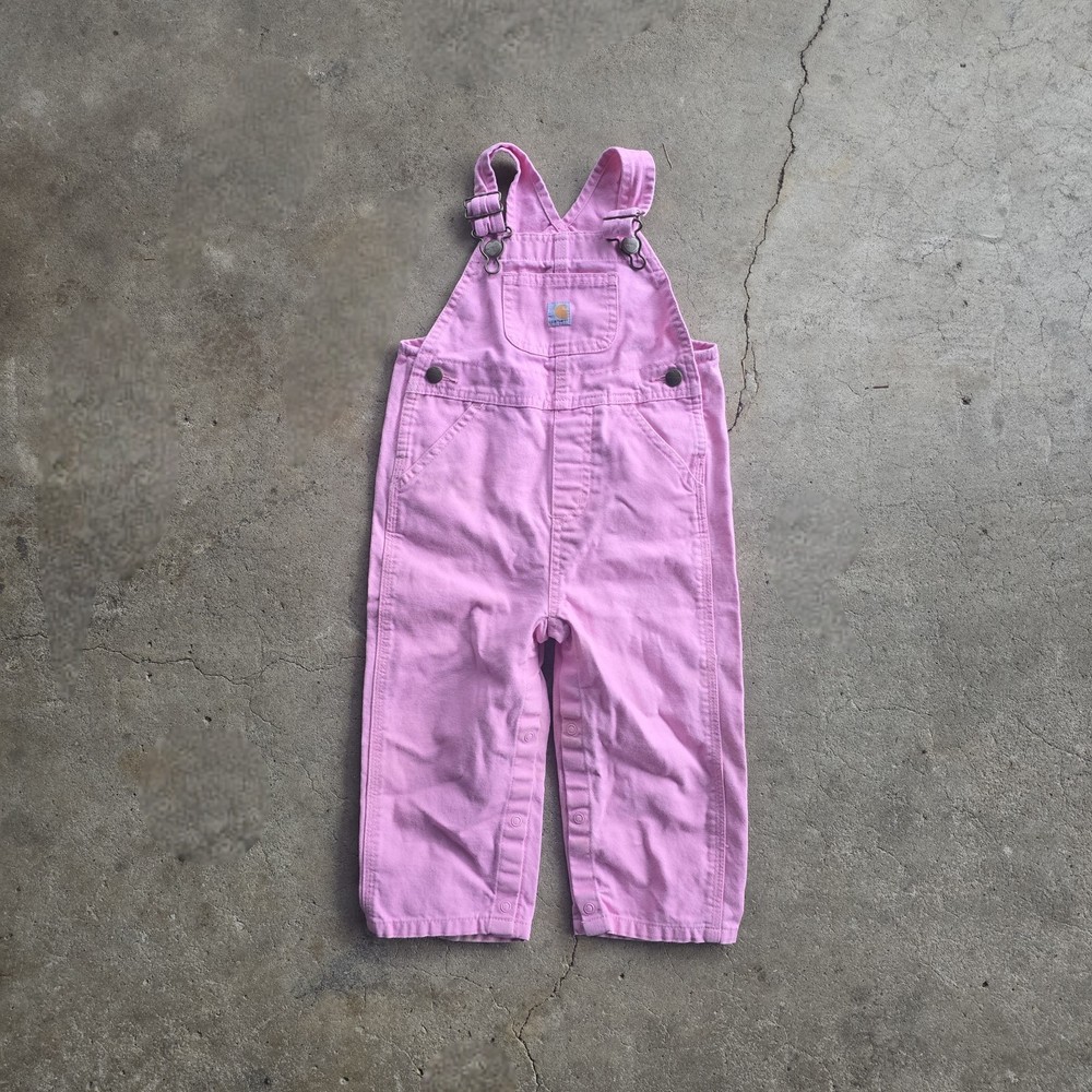 Carhartt Toddler Girls Pink Overalls Size 2T