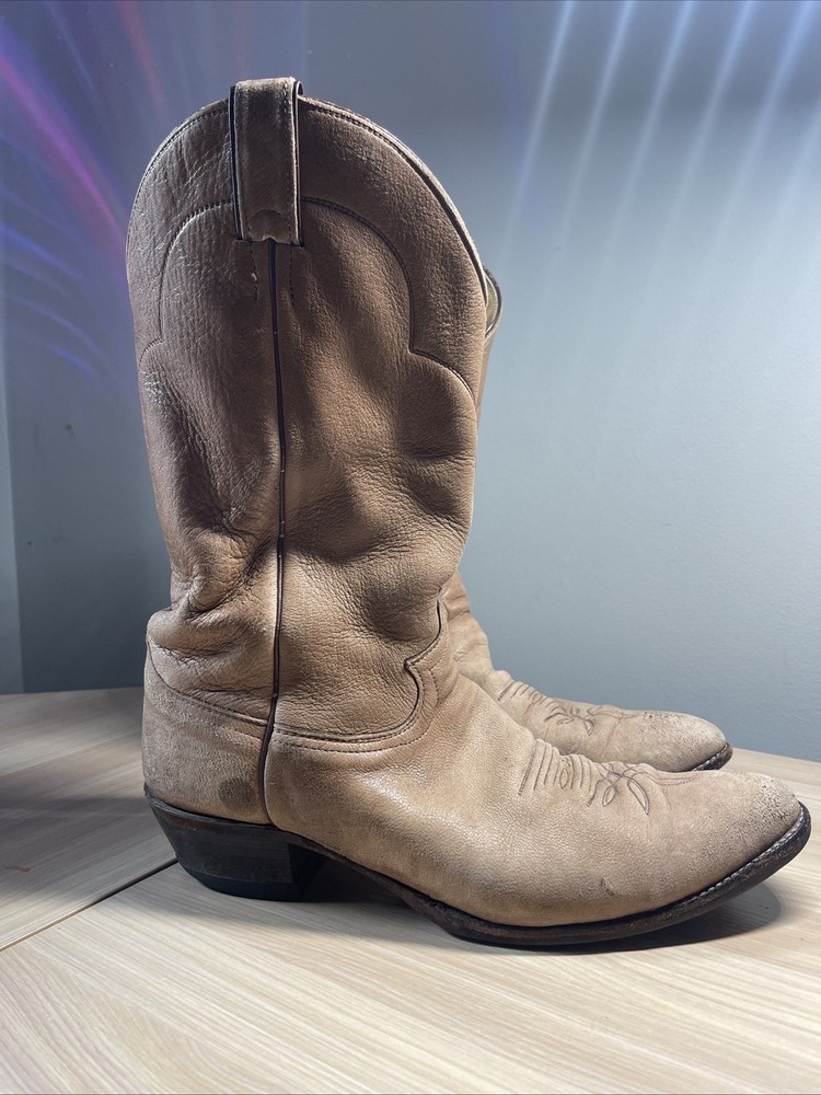 Justin Elk Leather Vintage 1325 Men’s Cowboy Boots - Western Style Size 12B Narrow USA