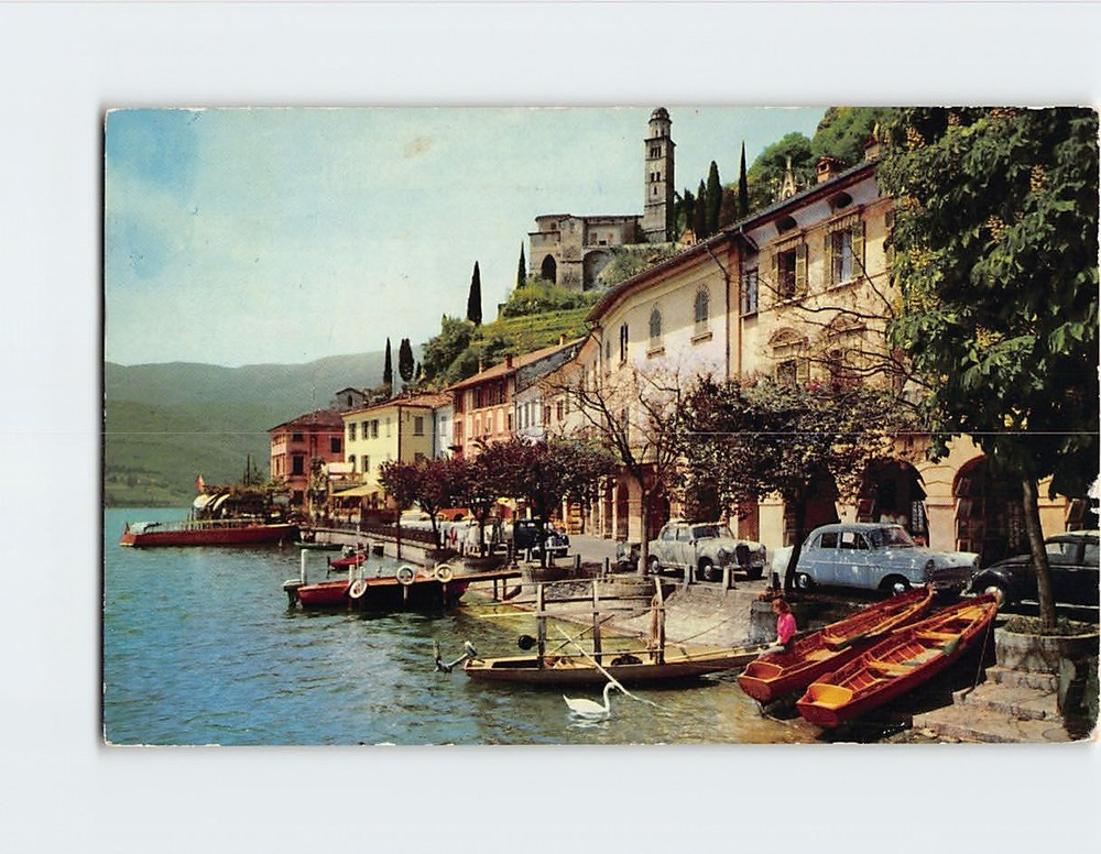 Postcard General View Lake Of Lugano Morcote Switzerland
