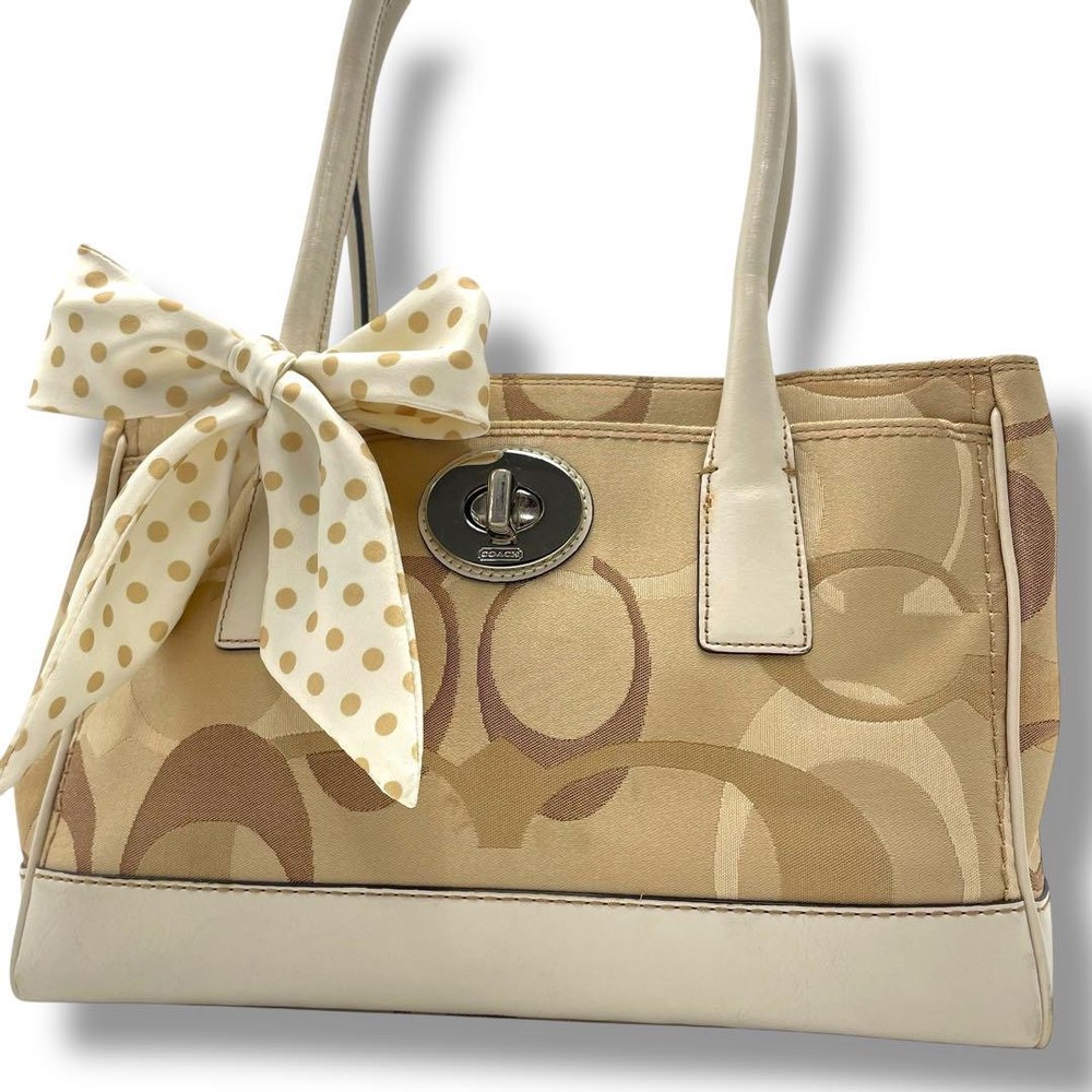 Coach Signature Canvas Tote Bag in Beige – Authentic G0702200