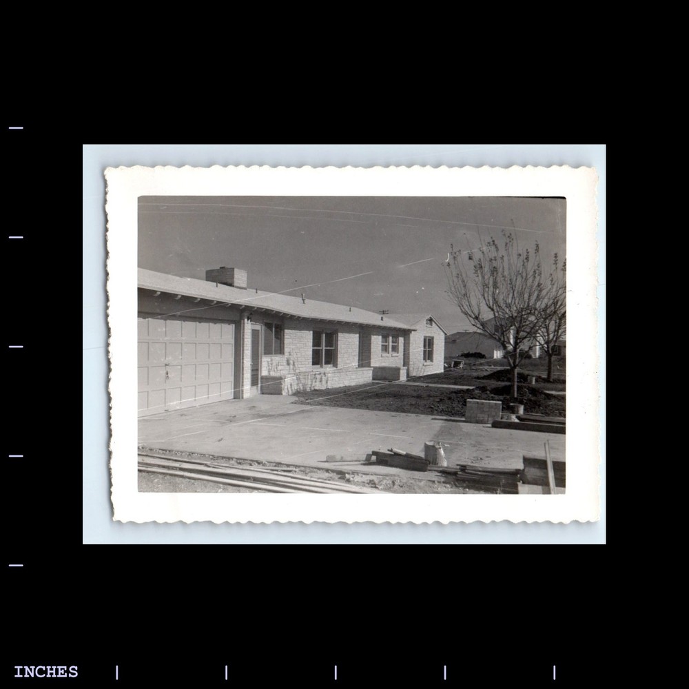 Old Vintage Photo HOUSE AND DRIVEWAY