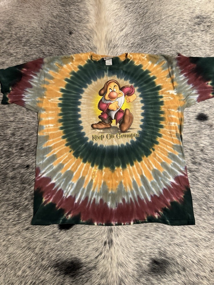 Vintage Disney Grumpy Tie-Dye Tee (2X) – “Keep On Grumpin’”