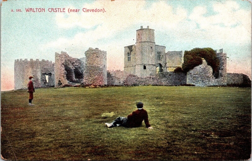 Clevedon Somerset England Walton Castle Historic Landmark DB Postcard