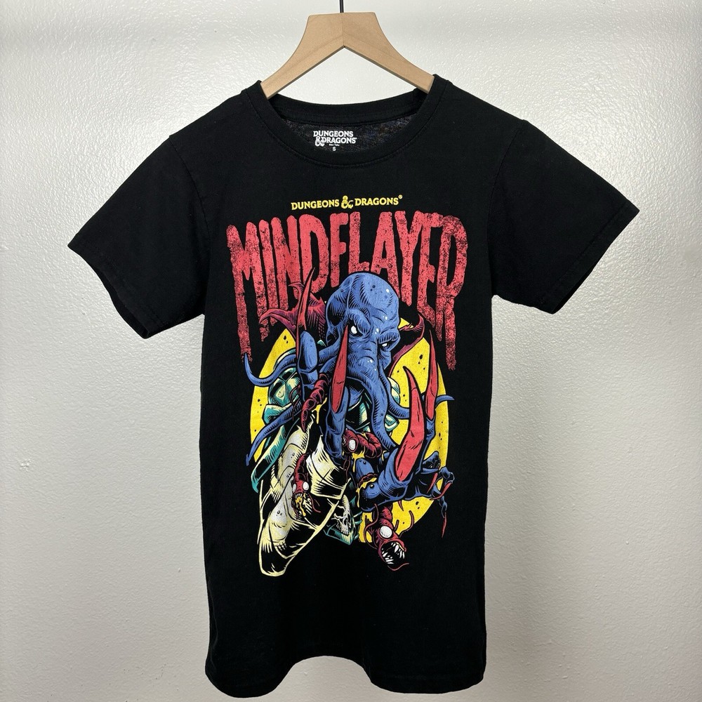 Dungeons And Dragons Retro Mindflayer Fantasy Short Sleeve T-shirt Size Small