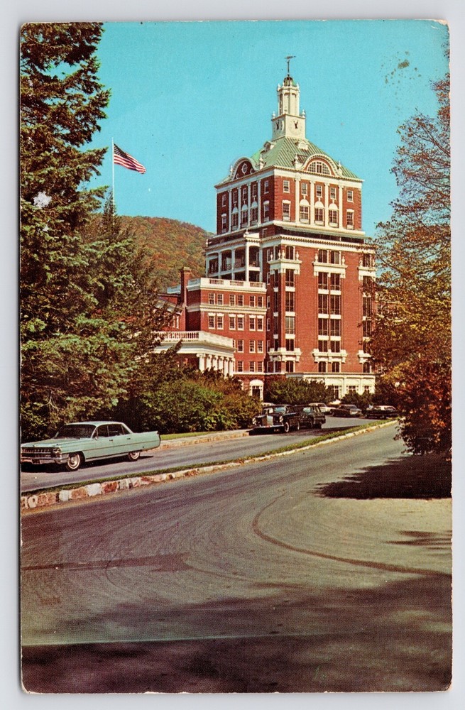 c1960s Homestead Resort Tower Street View Hot Springs West Virginia WV Postcard