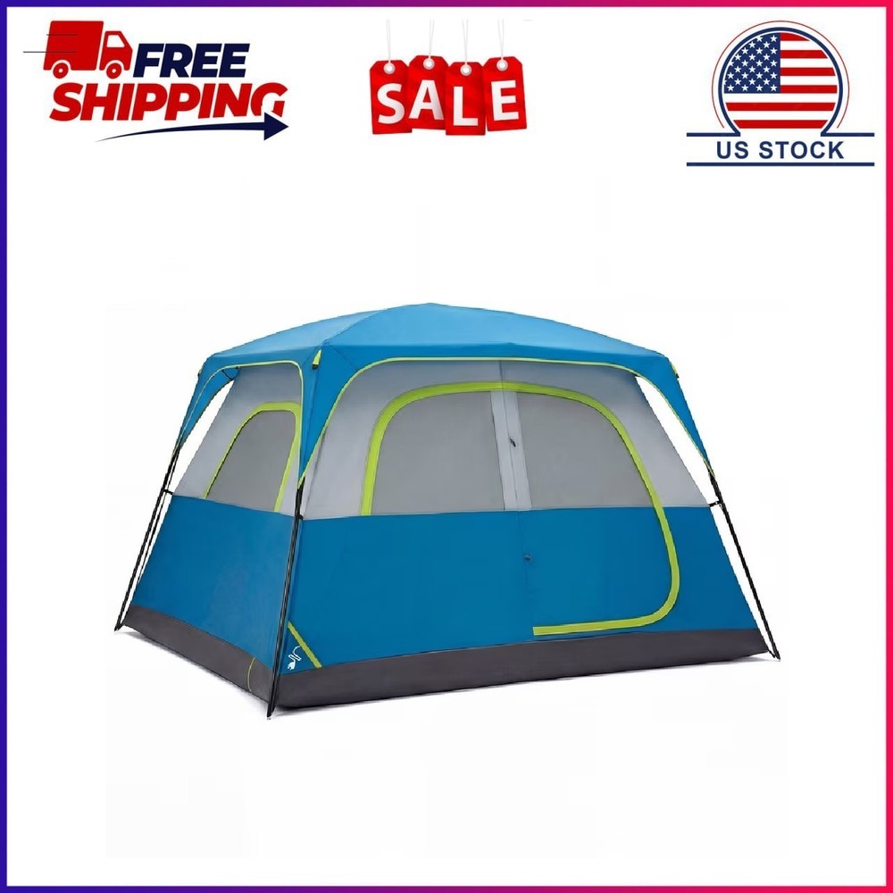 Gianna 6 Person Waterproof & Windproof Family Camping Tent with Large Interior,