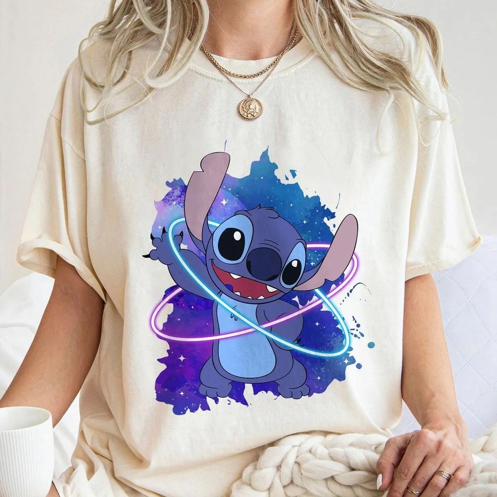 Galaxy Stitch Lilo And Stich Shirt T Shirts  - S-5XL