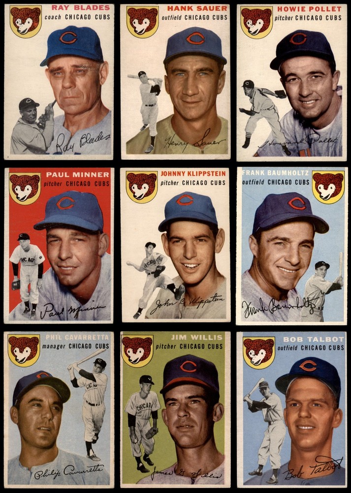 1954 Topps Chicago Cubs Team Set 4 - VG/EX 6102297