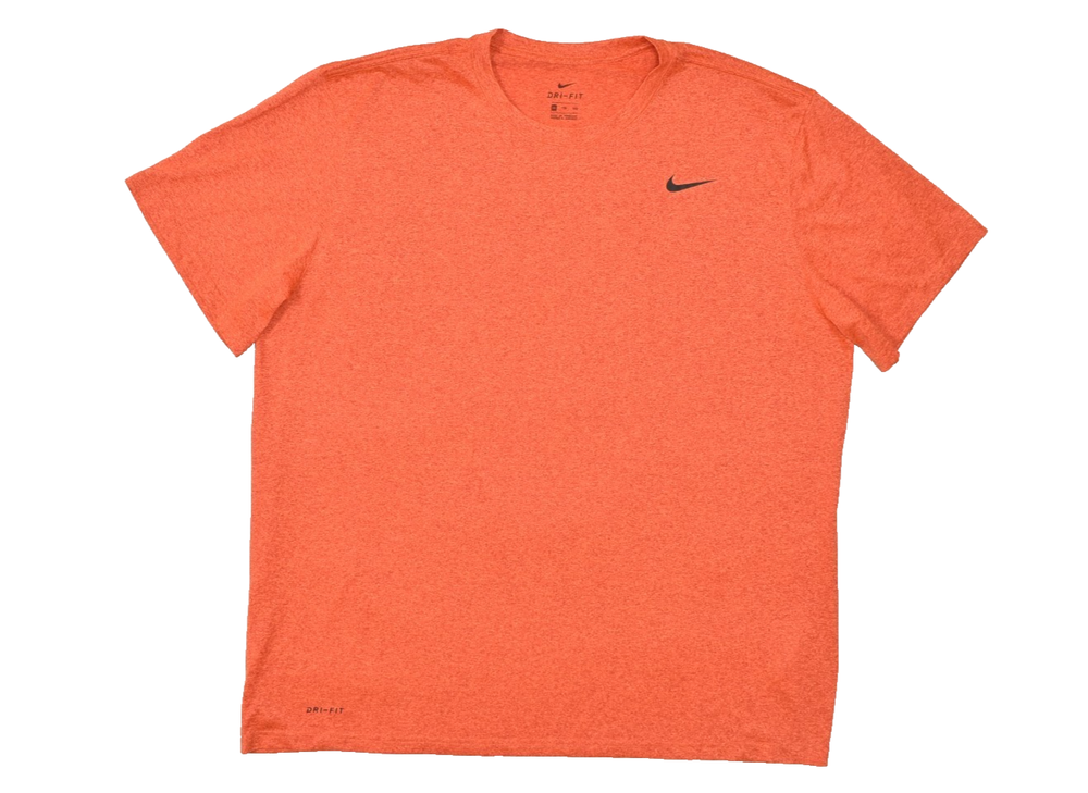 Nike Dri-Fit Men's XXL Heathered Orange Short Sleeve Athletic Training T-Shirt