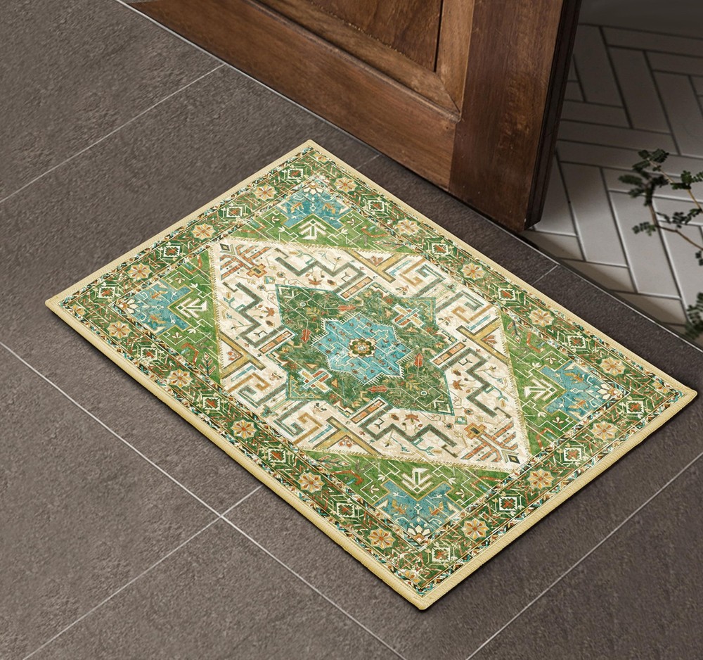 Boho Area Rug 2x3 Bohemian Washable Small Entryway Throw Rugs NonSlip Vintage...