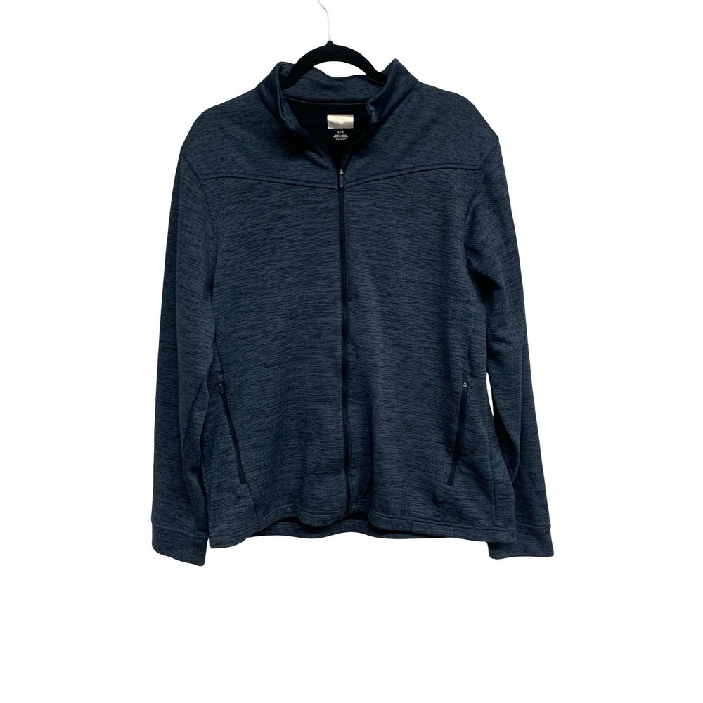 Greg Norman Full Zip Jacket Men’s Large Navy Blue Golf Pullover Polyester