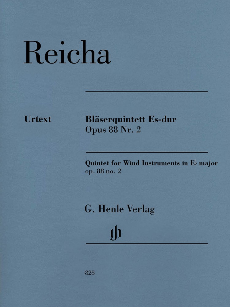 Reicha Quintet Wind Instruments in E-flat Major Op 88 No 2 Henle Urtext Book