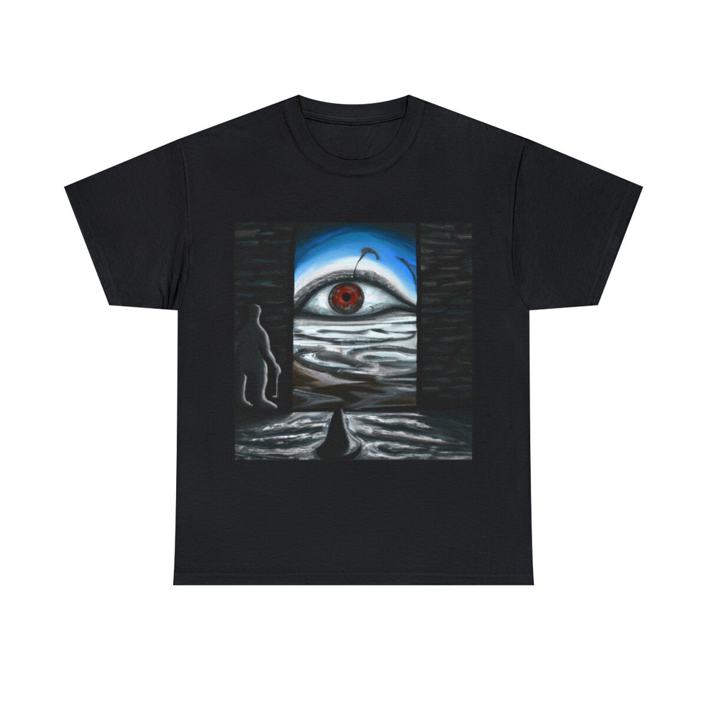 Dark Fantasy Art T Shirt Eyeball Abstract Illuminati Graphic Tee Band Tour Adult-image