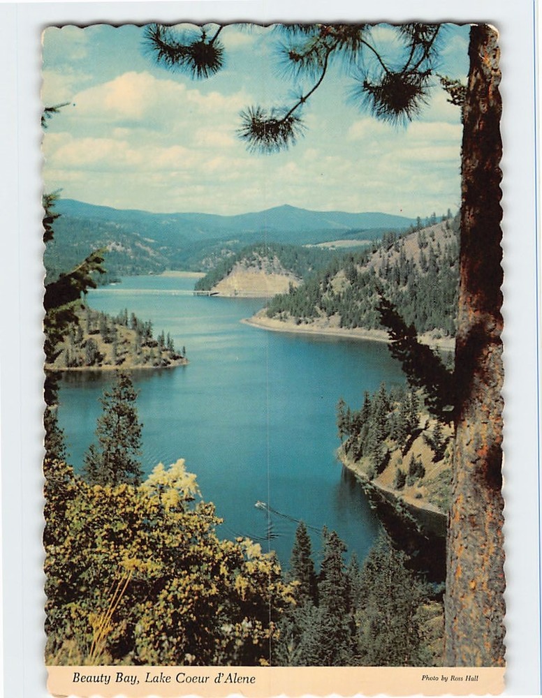 Postcard Beauty Bay Lake Coeur d Alene Idaho USA