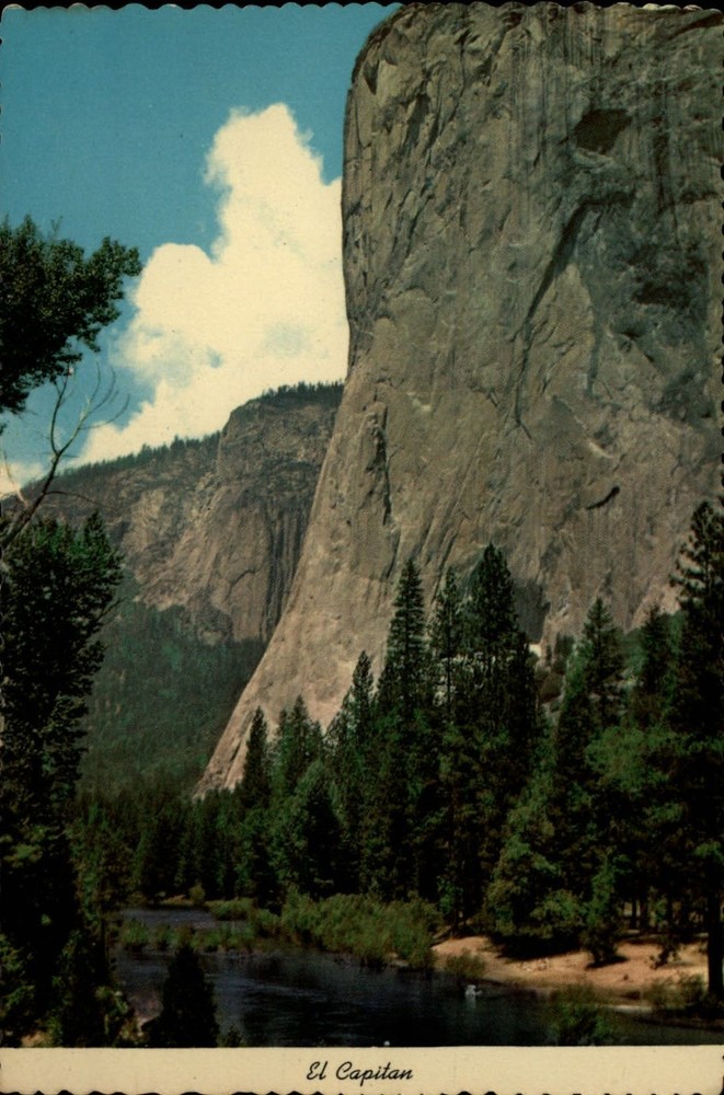 California Yosemite National Park El Capital rock formation ~ postcard  sku525
