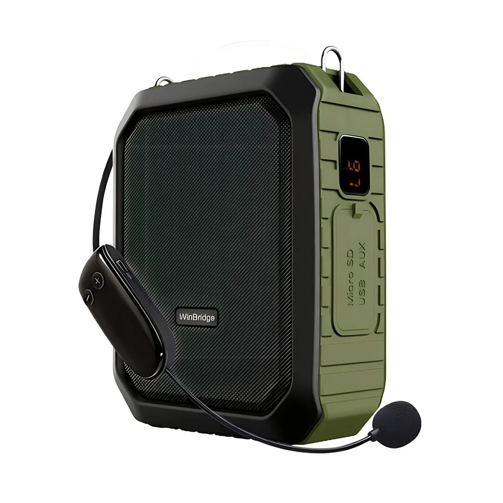 SHIDU Rechargeable Bluetooth Speaker with Wired Mic Portable Voice Amplifier