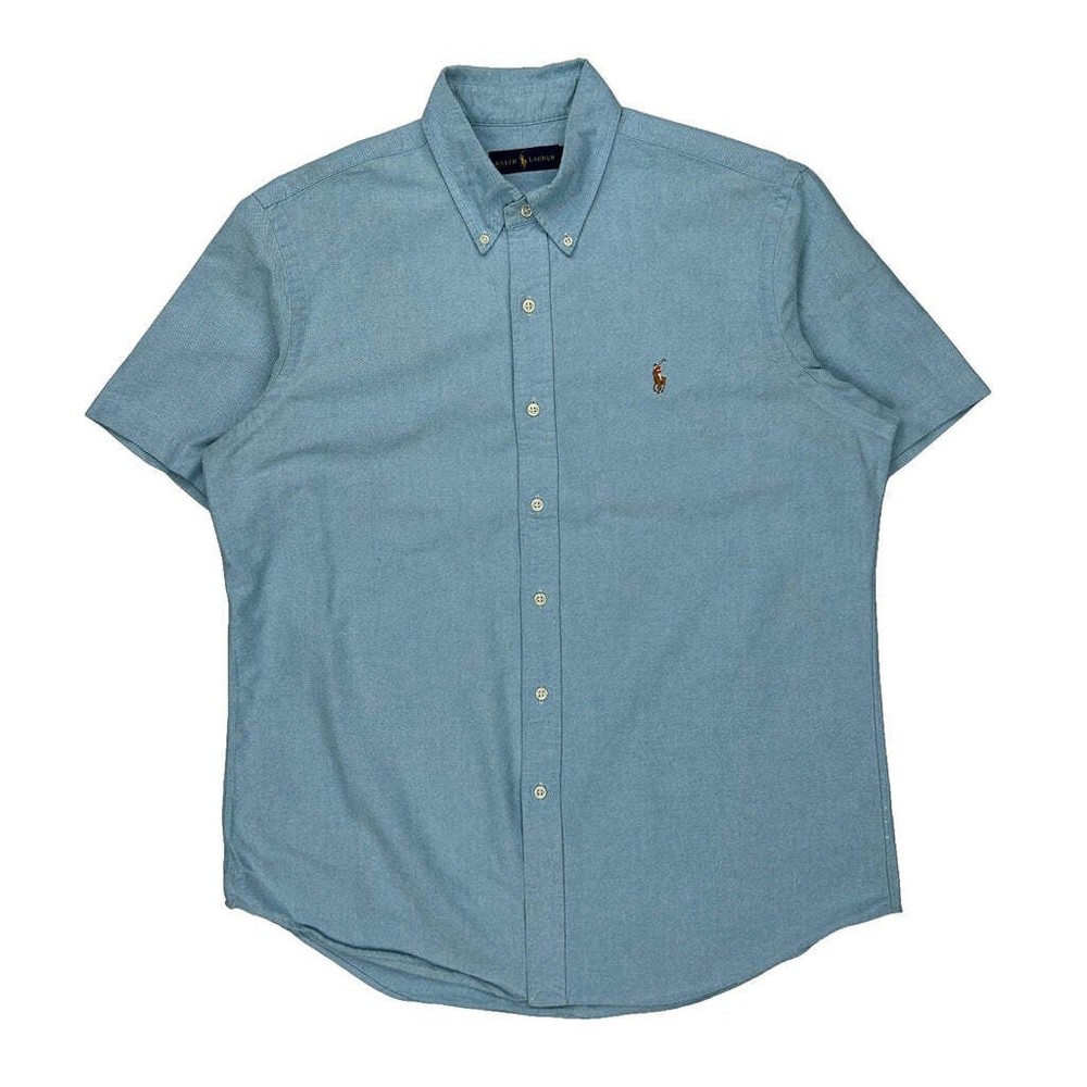Ralph Lauren Short Sleeve Shirt - Large Blue Cotton