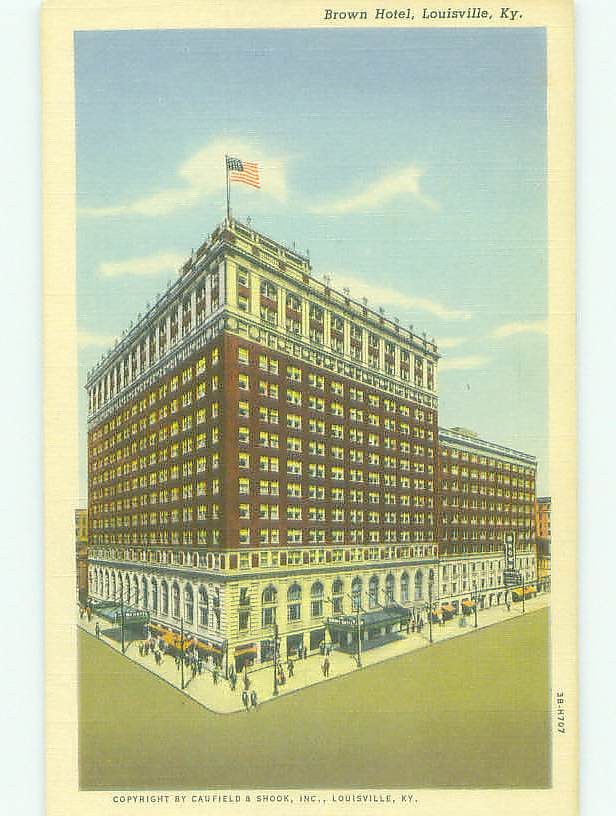 Unused Linen BROWN HOTEL Louisville Kentucky KY  hr8267@