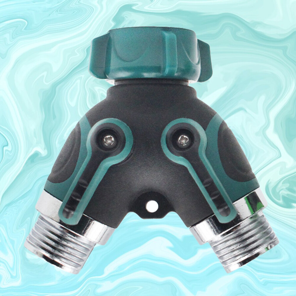 Double- Pass Splitter Garden Hose Fitting Irrigation Quick Connector