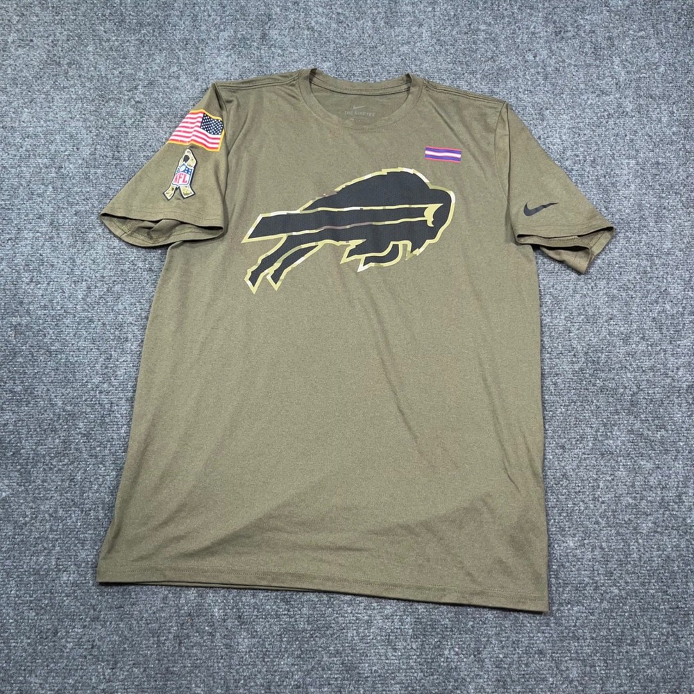 Nike Buffalo Bills Salute to Service NFL T-Shirt Mens Large Dri-Fit Olive Green