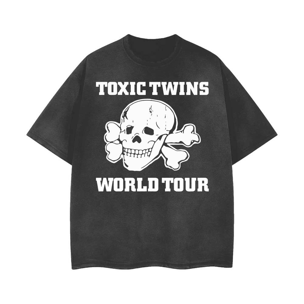 Vintage Acid Washed Ripped Rock Band T-Shirt Unisex Distressed Style  -image