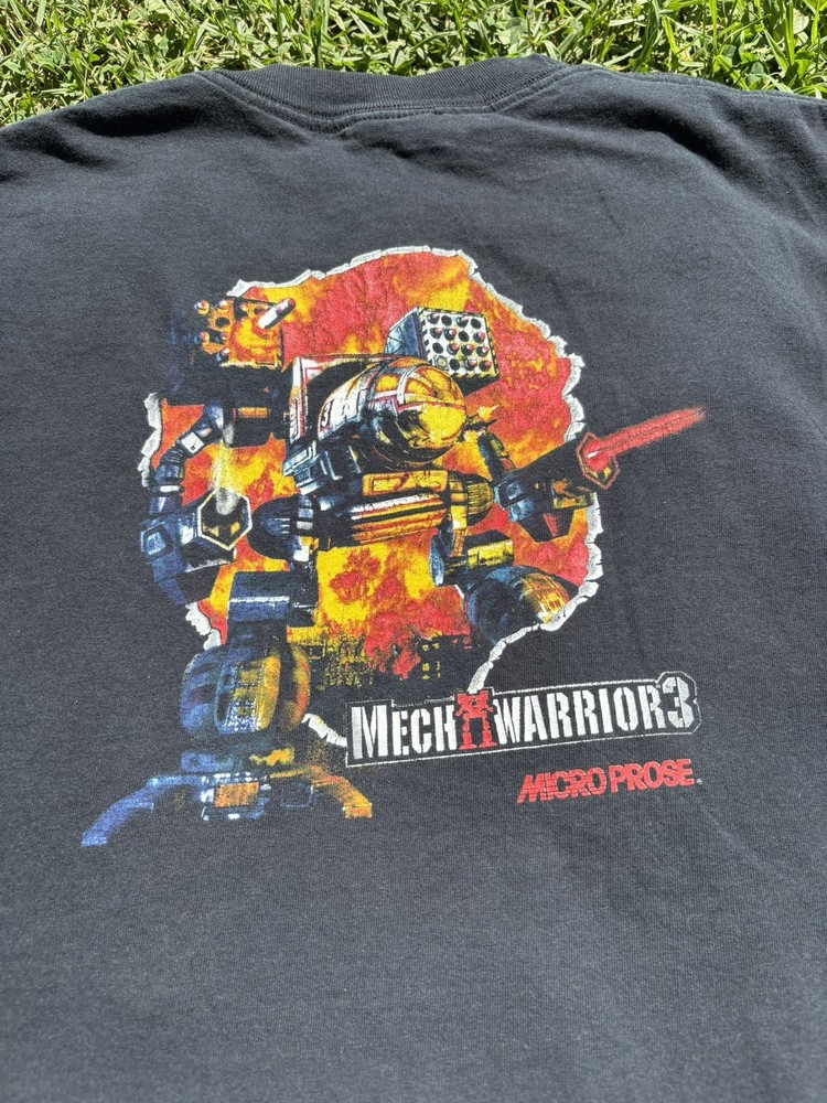 Vintage 1999 Mech Warrior 3 Video Game Promo T-Shirt Battletech XL