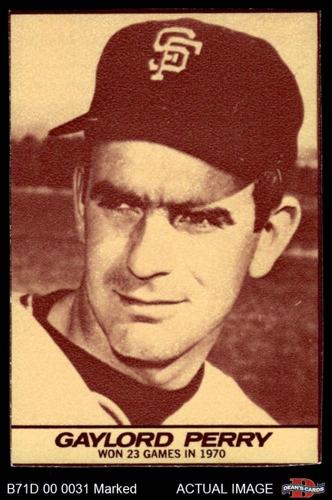 1971 Milk Duds Gaylord Perry Giants HOF 1.5 - FAIR
