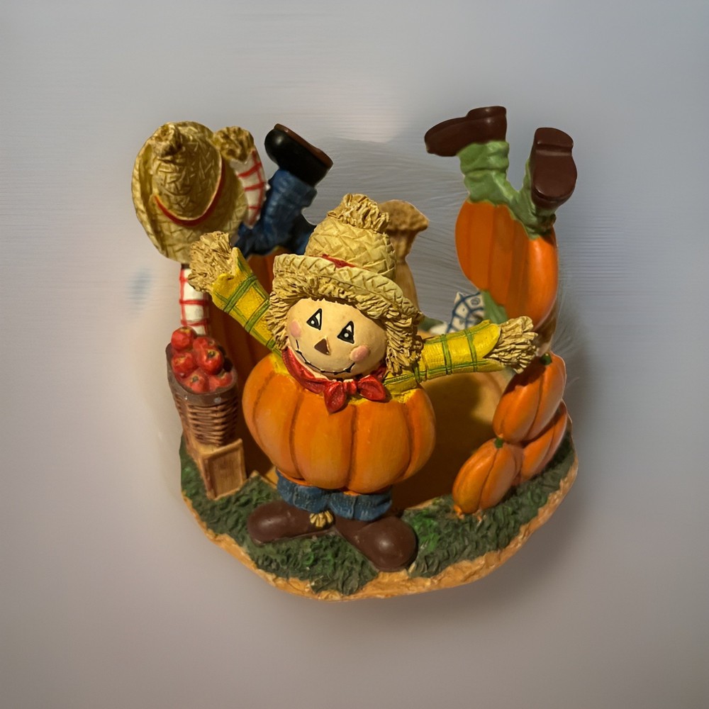 Yankee Candle Scarecrow Harvest Large Or Medium Jar Holder Fall Decor RETIRED!