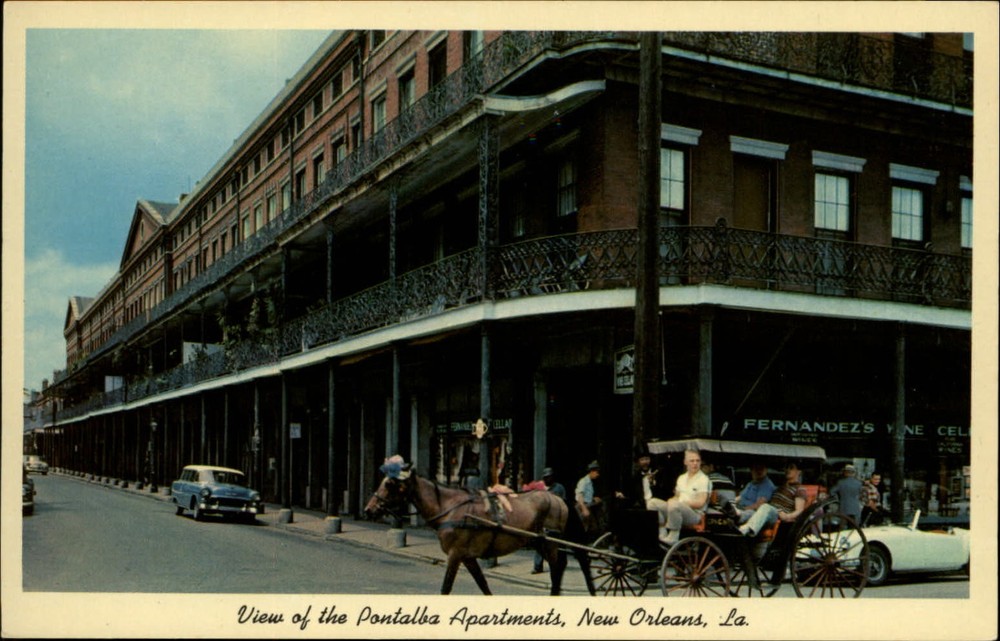 Pontalba Apartments New Orleans Louisiana vintage postcard z924
