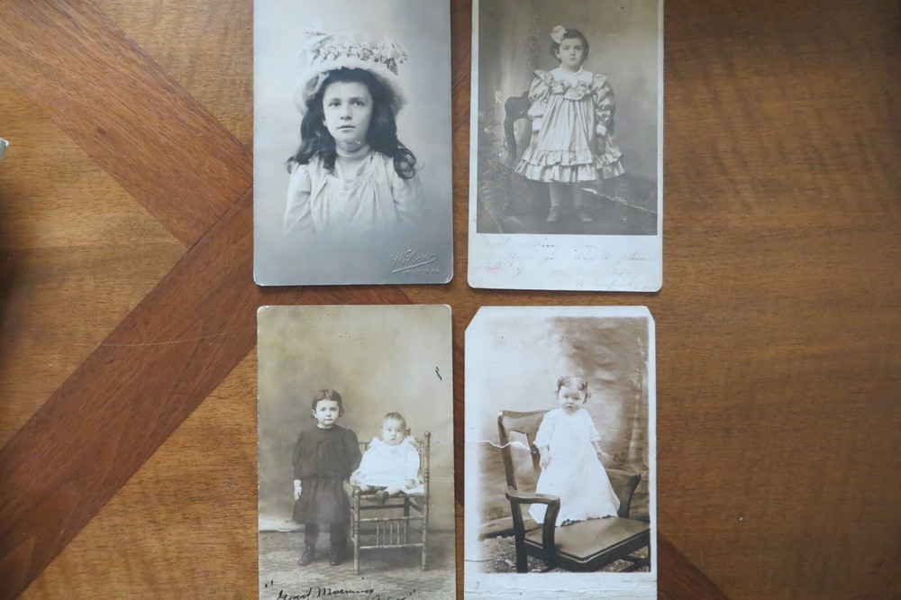 1900s RPPC Photo Postcards (4) Victorian Pottsville PA Wagner Children