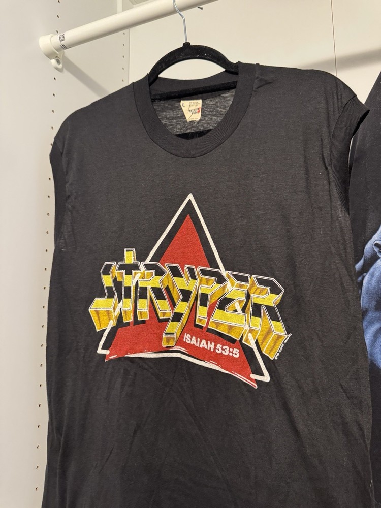 Vintage 1986 Stryper “To Hell With the Devil” Cutoff Tour Tee USA L