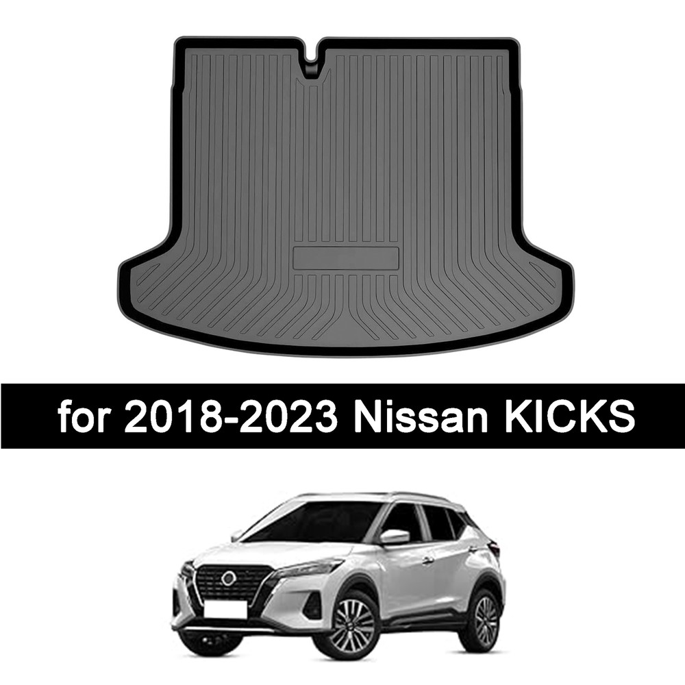 TPO Rear Black Cargo Trunk Tray Liner Floor Mat for 2018-2022 2023 Nissan Kicks