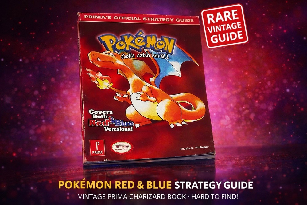 Pokemon Red Blue Prima Official Strategy Guide Nintendo Rare Vintage Charizard