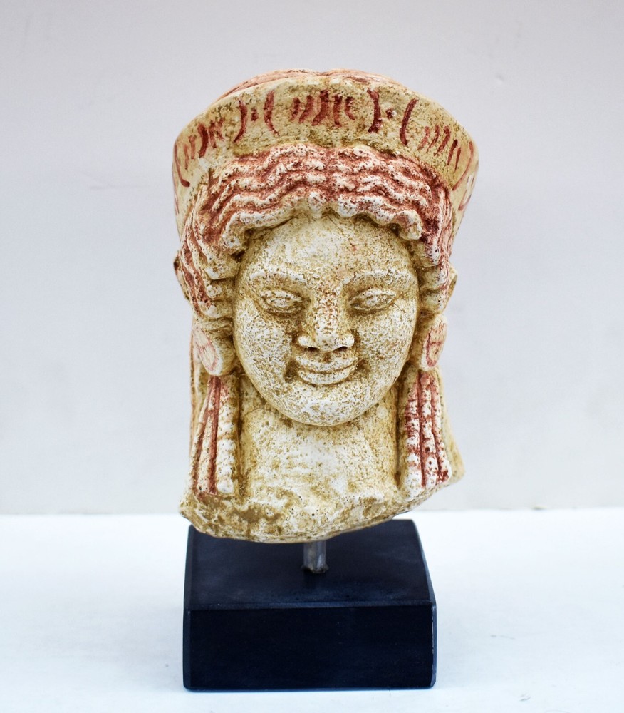 Ancient Greek women Kore small head bust - Maiden Korai - Museum Reproduction