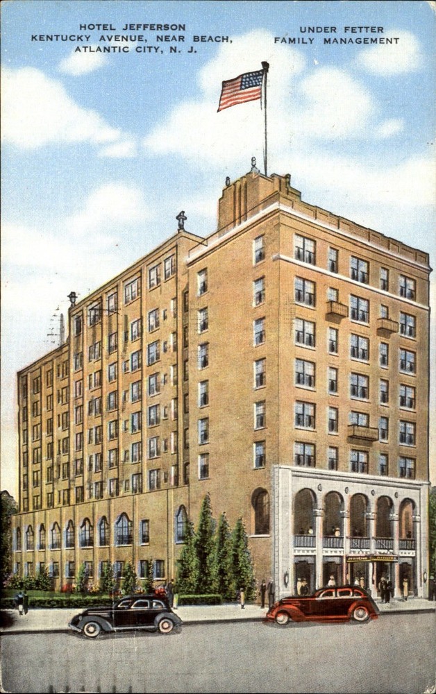 Hotel Jefferson Atlantic City New Jersey NJ mailed 1945