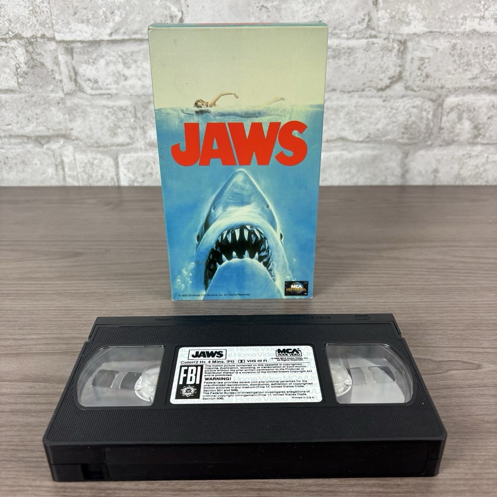 JAWS VHS 1983 Horror Thriller Classic MCA Home Video VHS Tape Rare Tested