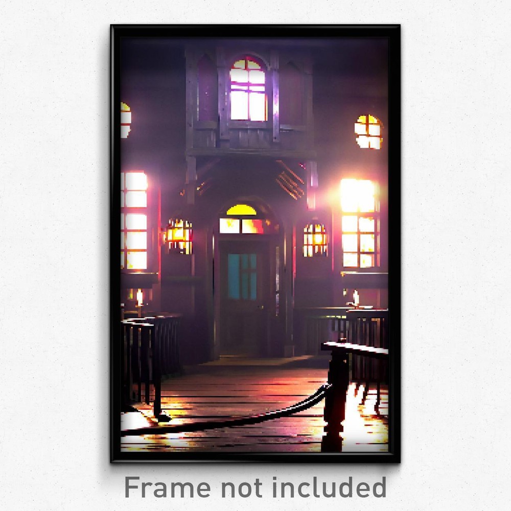 8-Bit Psychedelic Pixel Art Poster - Rich Inn Trippy Video Game Print