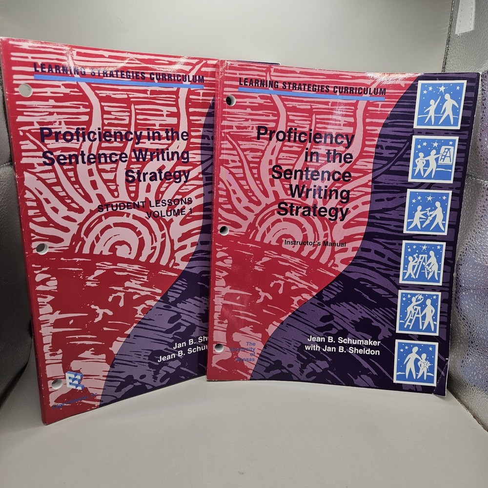 Proficiency Sentence Writing Strategy Jean Schumaker Instructor's Manual And...