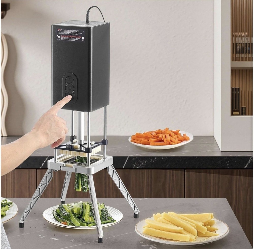 VEVOR Commercial French Fry Cutter, Stainless Steel Vegetable Fruit Chopper with