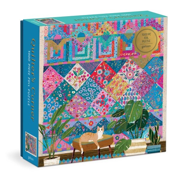 Victoria Ball Quilter's Corner 1000 Piece Foil Puzzle, Game by Galison; Ball,...