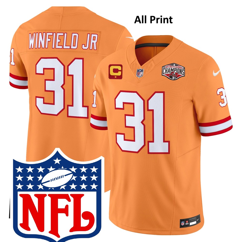 Tampax Bay Buccaneers 2024 NFC South Antoine Winfield Jr Jersey All Print Styles