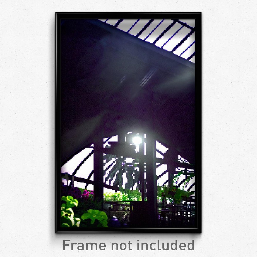 8-Bit Psychedelic Pixel Art Dark Greenhouse Poster  