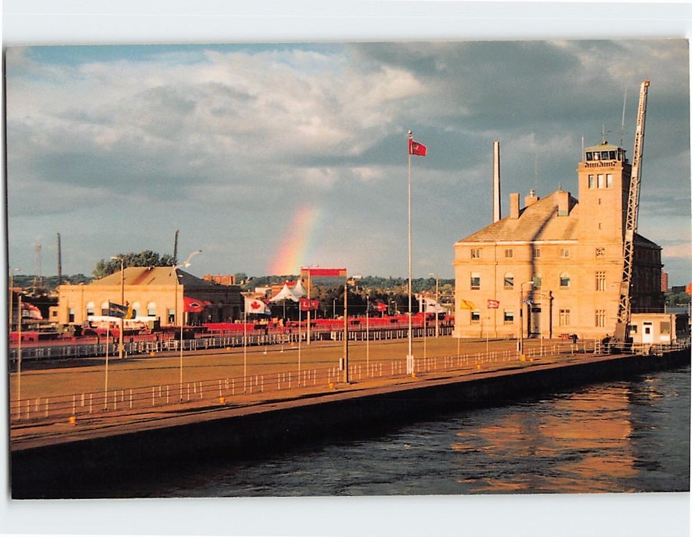 Postcard Soo Locks Sault Ste. Marie Michigan USA