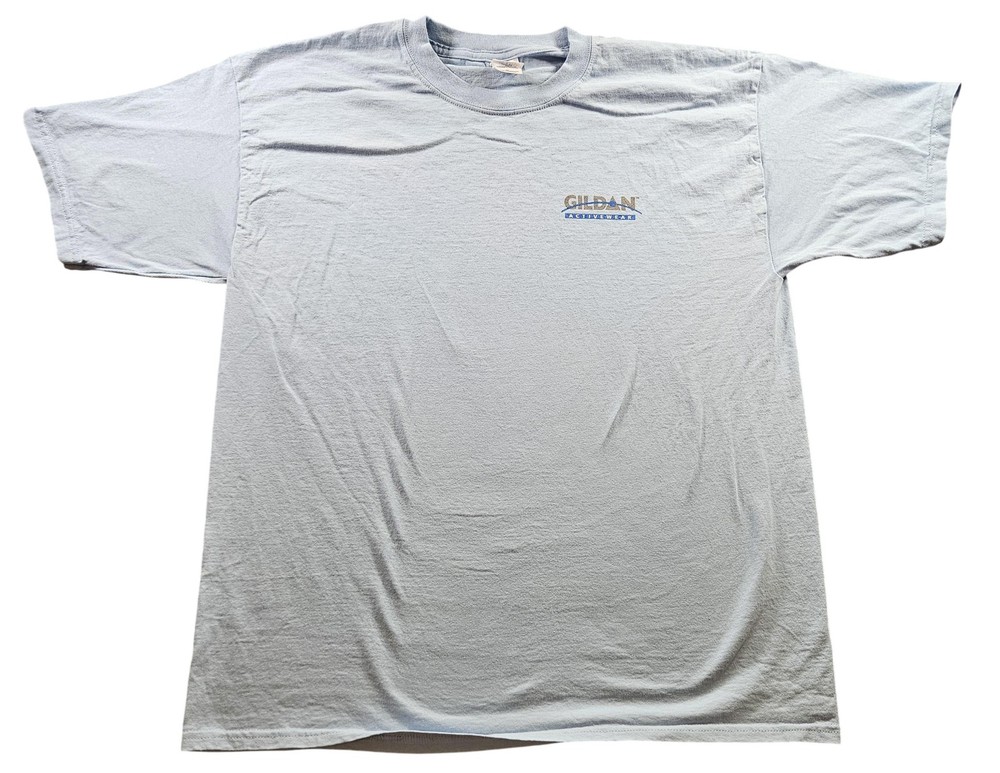 Gildan Shirt Mens Extra Large Blue Ultra Cotton Heavyweight Activewear Promo 90s