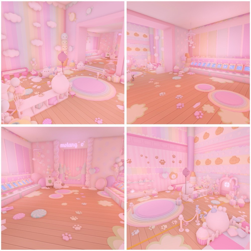 🌈🐰💐 Cute Molang Theme Pastel Rainbow Adopt Me Grinding House Home 💐🐰🌈
