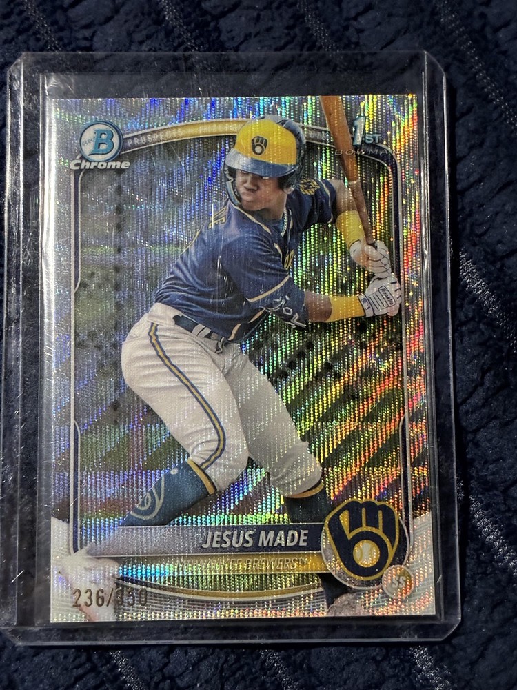 2025 Bowman #BCP-50 Jesus Made Chrome Prospect 1st RC Wave Refractor #/350