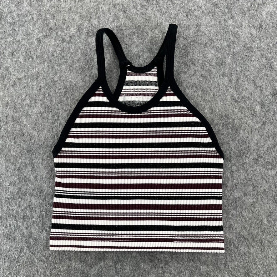 Free People Movement XS Striped Cami Tank Top Sport Bra Ribbed